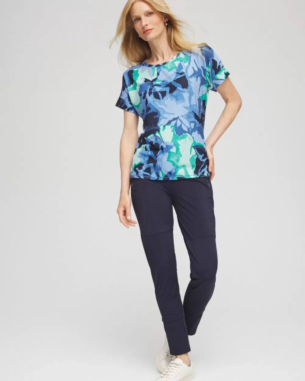 New Zenergy® Foliage Print Tee Tops