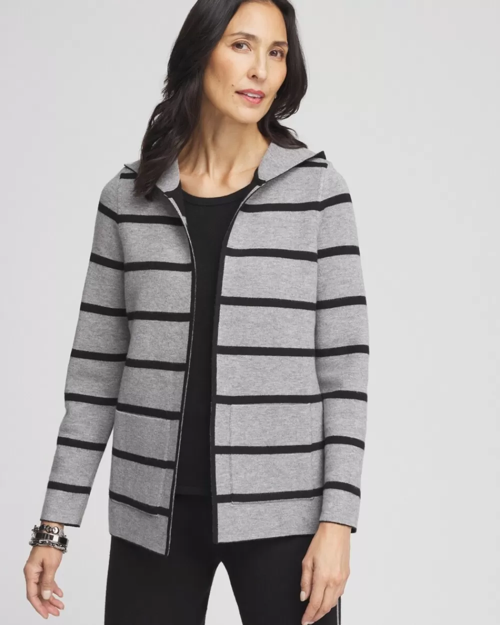 Sale Zenergy® Luxe Reversible Stripe Cardigan Jackets & Coats