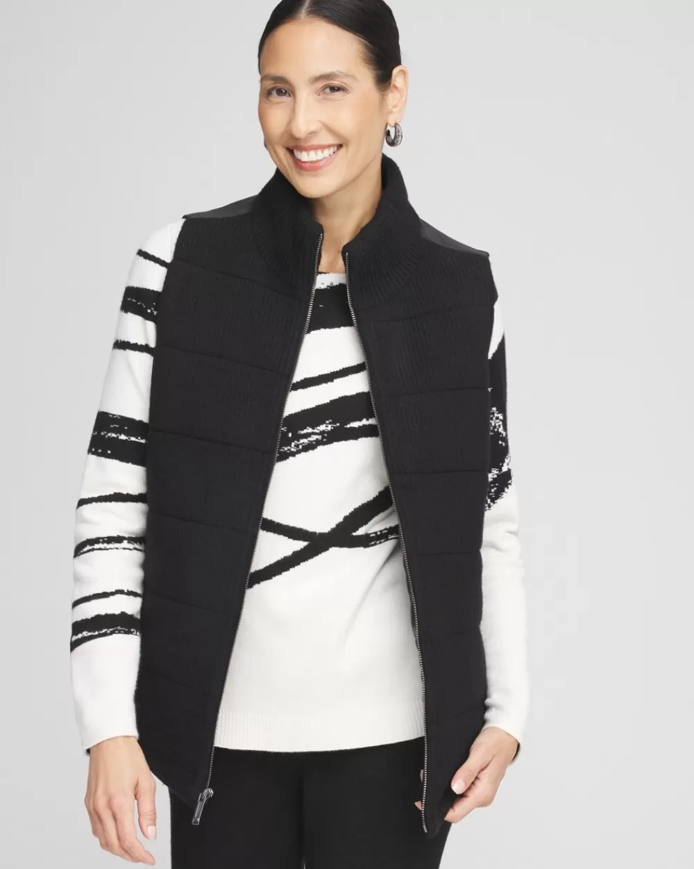 Outlet Zenergy® Luxe Ribbed-Knit Puffer Vest Jackets & Coats | Activewear