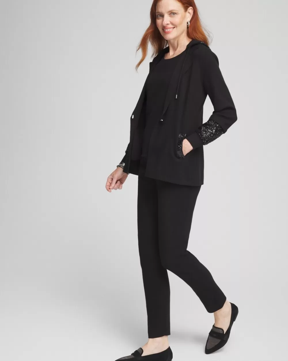 Flash Sale Zenergy® Luxe Sequined Sweater Blazer Jackets & Coats | Activewear