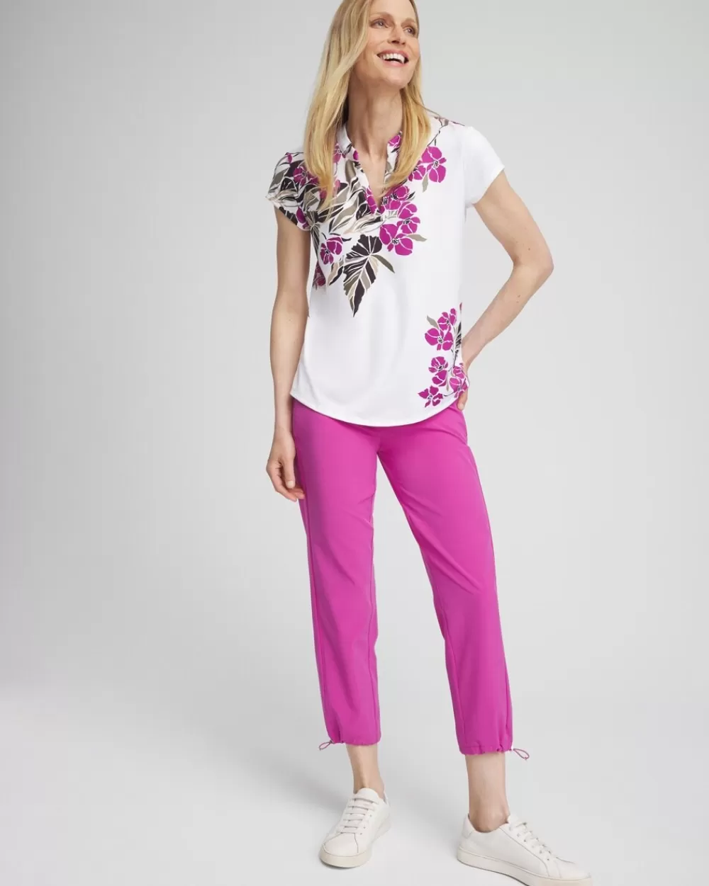 Fashion Zenergy® Placed Floral Top Tops