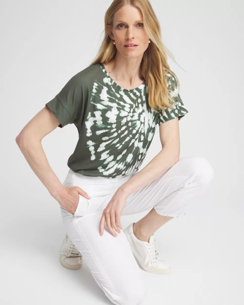 Clearance Zenergy® Placed Tie Dye Tee Tops