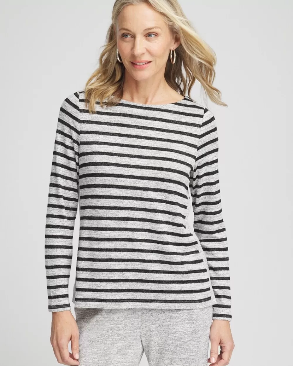 Best Sale Zenergy® Soft Essentials Stripe Long Sleeve Top Tops