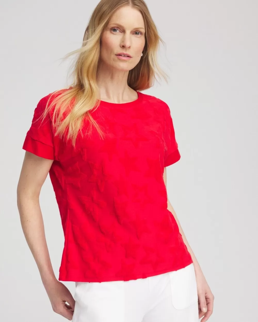 Store Zenergy® Textured Star Top Tops