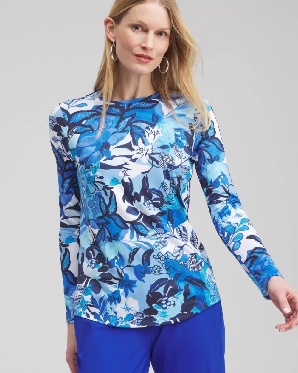 Outlet Zenergy® UPF Floral Sun Tee Tops