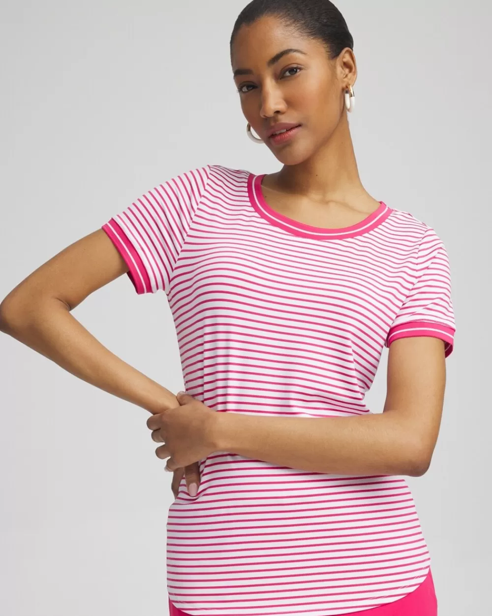 Best Zenergy® UPF Knit Stripe Tee Tops