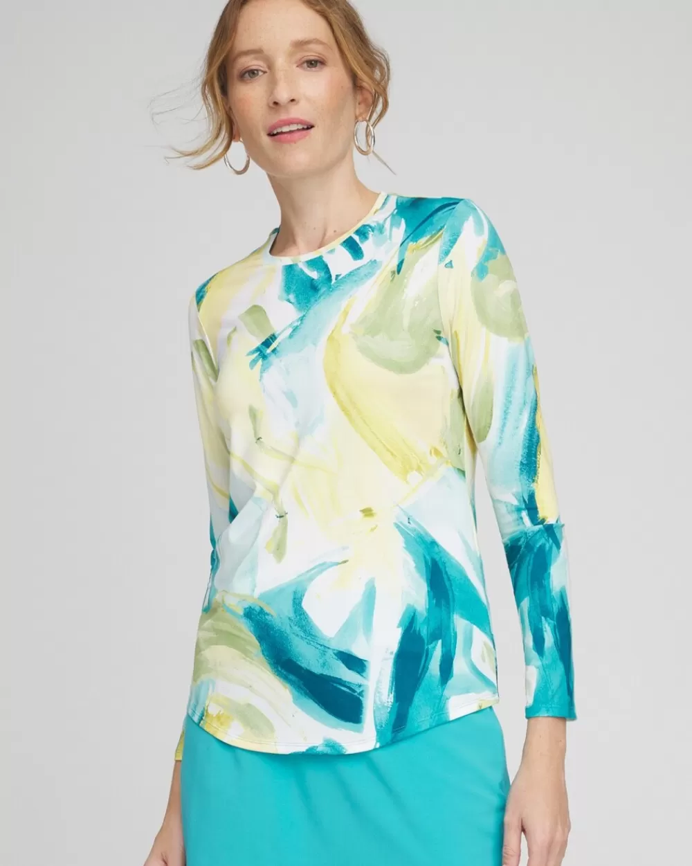 Sale Zenergy® UPF Printed Long Sleeve Top Tops