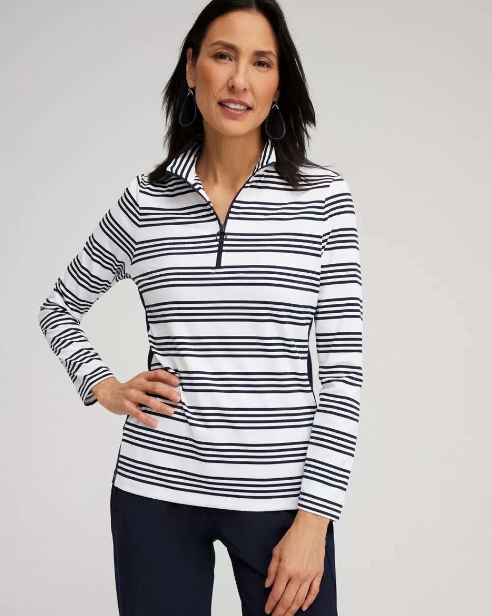 Best Sale Zenergy® UPF Stripe Long Sleeve Top Tops