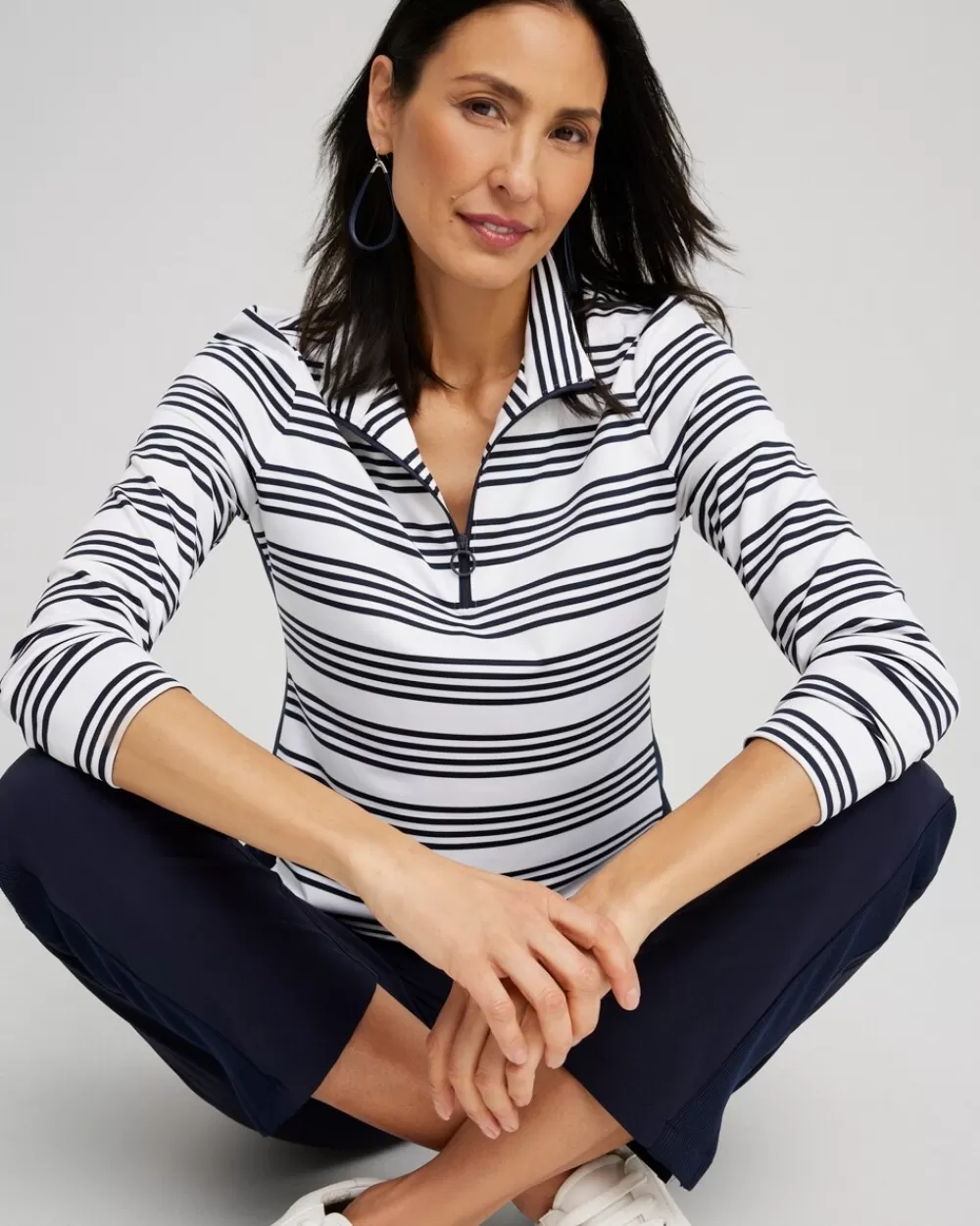 Best Sale Zenergy® UPF Stripe Long Sleeve Top Tops