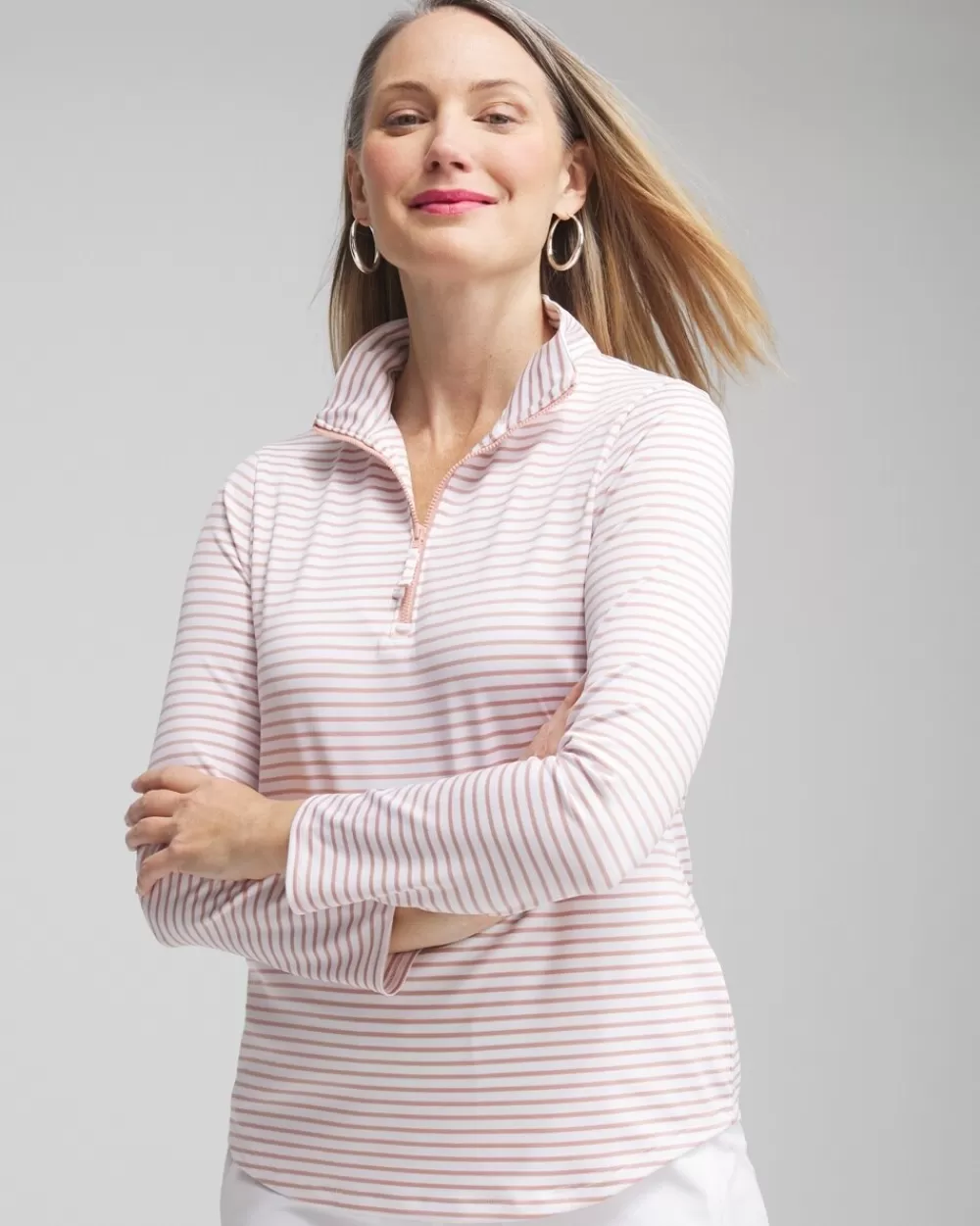 Shop Zenergy® UPF Stripe Long Sleeve Top Tops